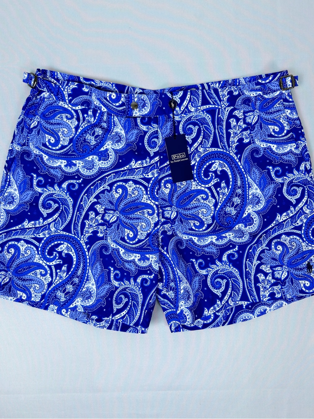 Polo by Ralph Lauren Men’s Blue Paisley Swim Trunks